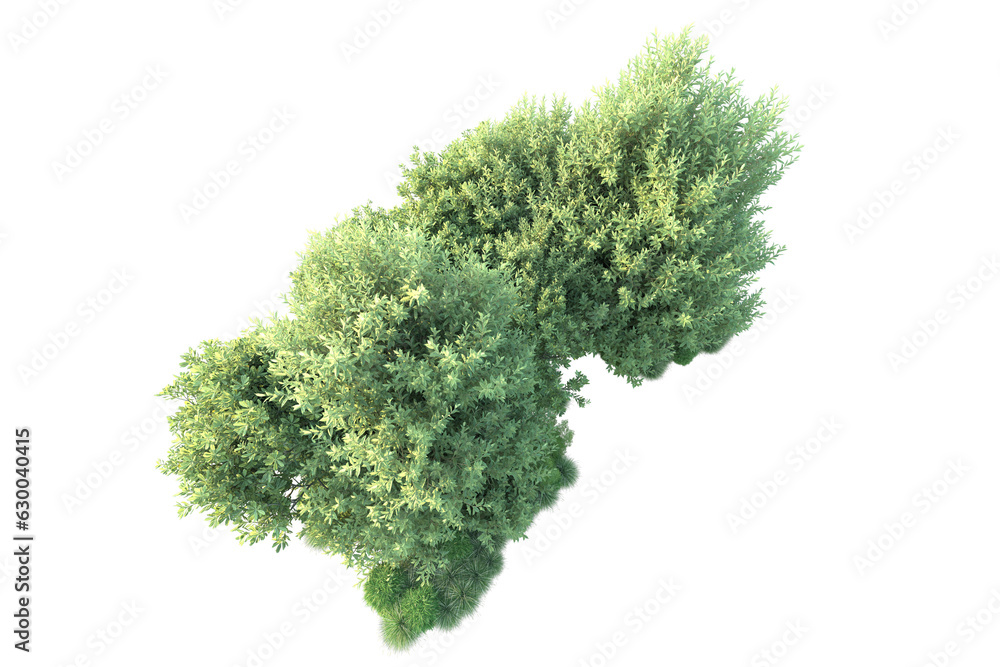 Green landscape isolated on transparent background. 3d rendering - illustration Green landscape isolated on transparent background. 3d rendering - illustration