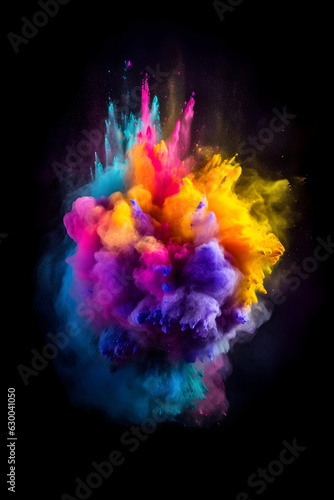Holi Color Explosion  Vibrant Celebration of Joyful Color  generative ai 