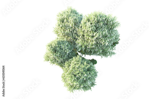 Green landscape isolated on transparent background. 3d rendering - illustration