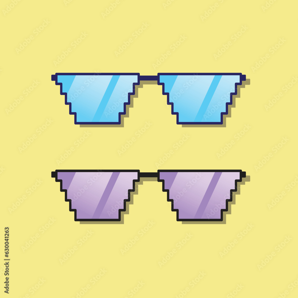 Flat design vector thug life sunglasses illustrations Flat design vector thug life sunglasses illustrations