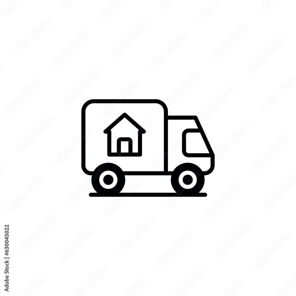 Moving Truck icon design with white background stock illustration Moving Truck icon design with white background stock illustration