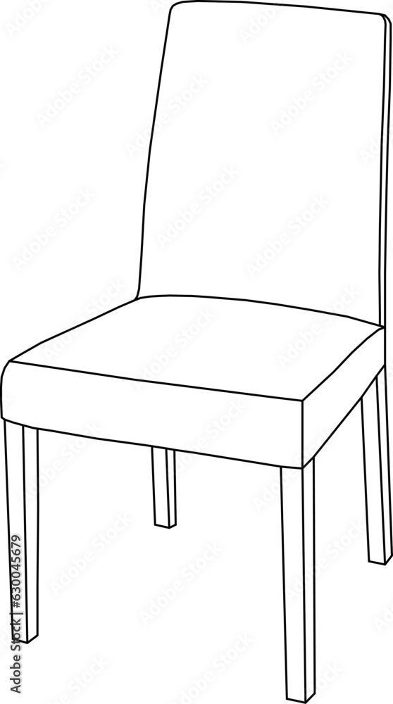 Kitchen Chair Vector Illustration Furniture Interior Design Apartment ...