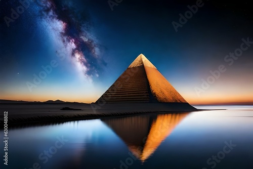 pyramid in the sunset