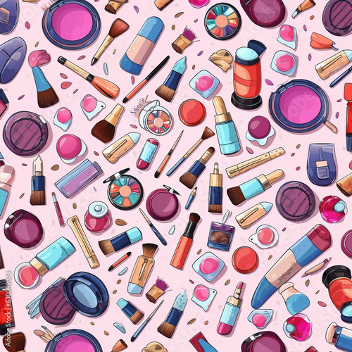 background with cosmetics