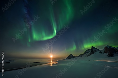 aurora over the sea