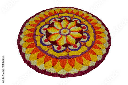 Onam pookalam or floral design