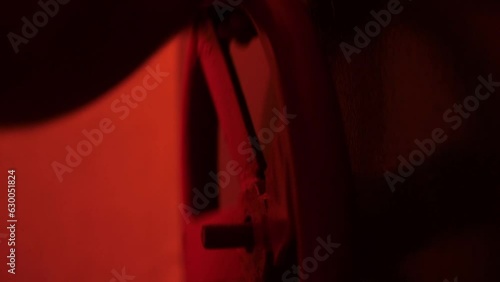 Opening Bomb Shelter Door. 2023 year