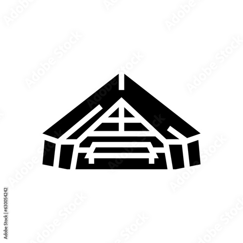 glamping tent camp glyph icon vector. glamping tent camp sign. isolated symbol illustration