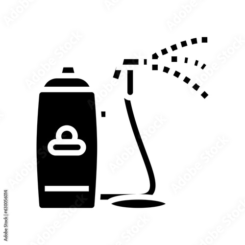 portable shower glamping glyph icon vector. portable shower glamping sign. isolated symbol illustration