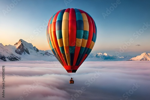 hot air balloon in the sky AI Generated 