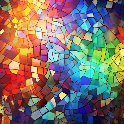 abstract colorful background in glass pieces