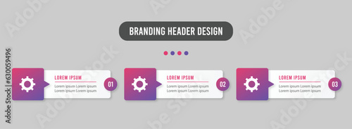 Branding header infographic design template