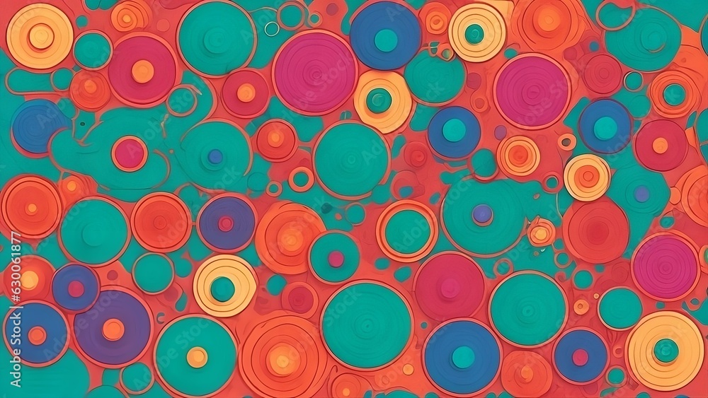 seamless pattern with circles  AI generated