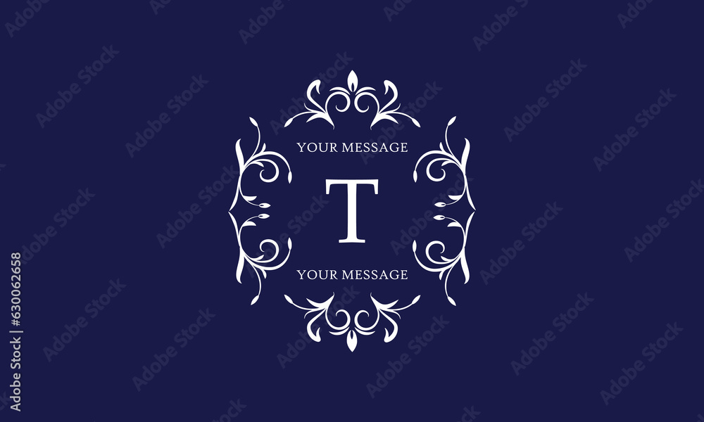 Stylish and elegant monogram design template with letter T. Vector illustration. Stylish and elegant monogram design template with letter T. Vector illustration.
