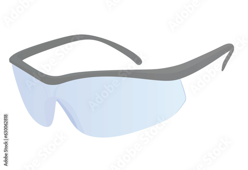 Plastic protective glasses. vector illustration