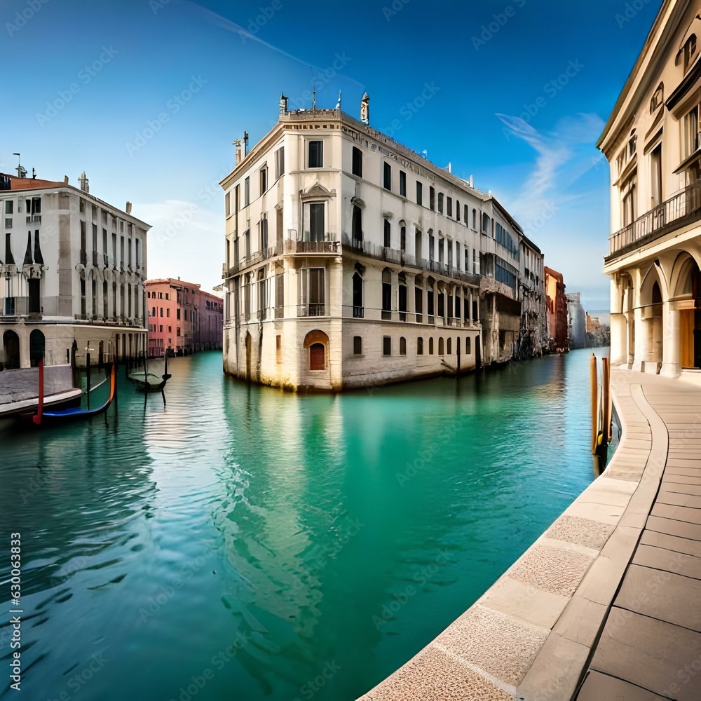 venice canal generative by AI technology