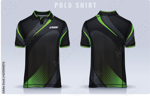 t-shirt polo templates design. uniform front and back view.	