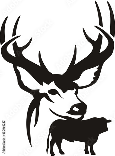 deer and cow icon