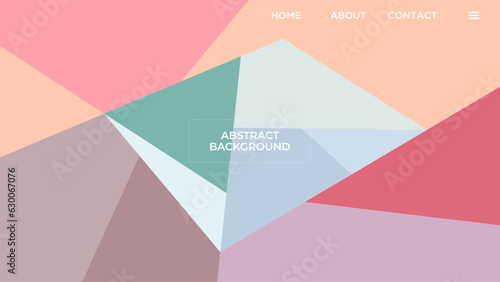 ABSTRACT GEOMETRIC BACKGROUND PASTEL COLOR VECTOR DESIGN TEMPLATE FOR WALLPAPER, COVER DESIGN, HOMEPAGE DESIGN