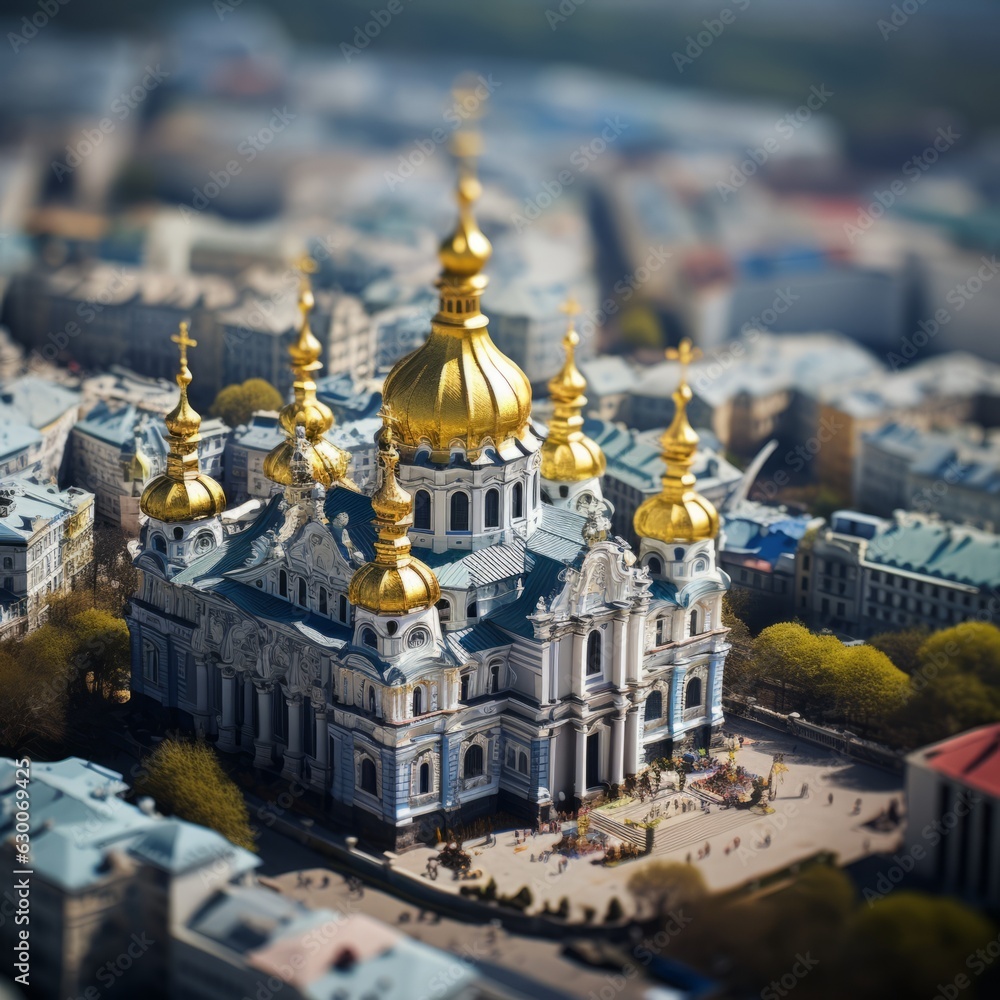 Fototapeta premium Panorama of mini Kyiv.