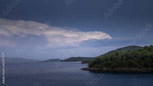 sea and clouds time lapse sunset