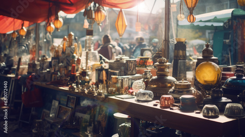 Colorful Flea Market Atmosphere