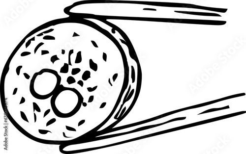 Sushi line vector illustration 
