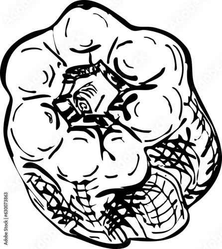 Pepper ink vector illustration 