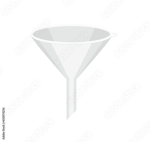 Plastic funnel, illustration, vector on a white background.