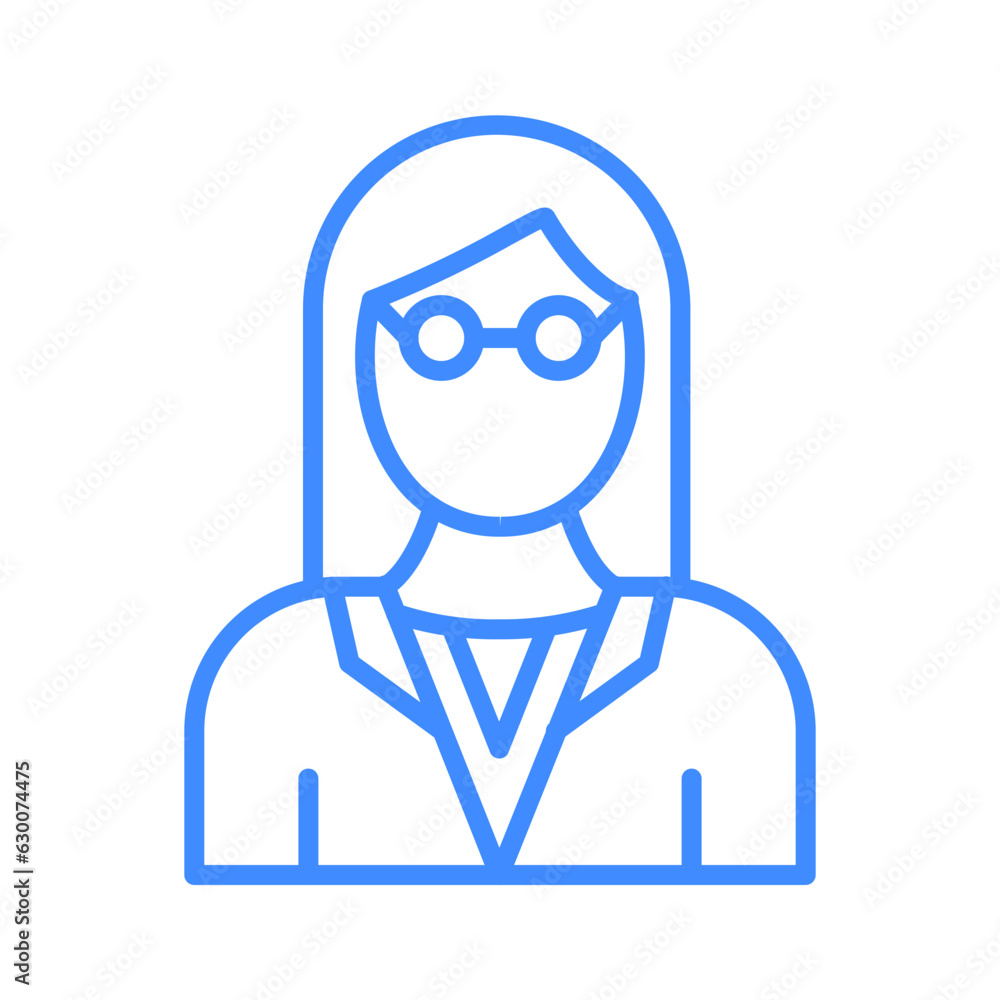 Female Professor Icon Design For Personal And Commercial Use For Personal And Commercial Use