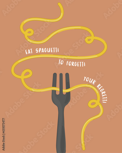 Spaguetti and Pasta Vector photo
