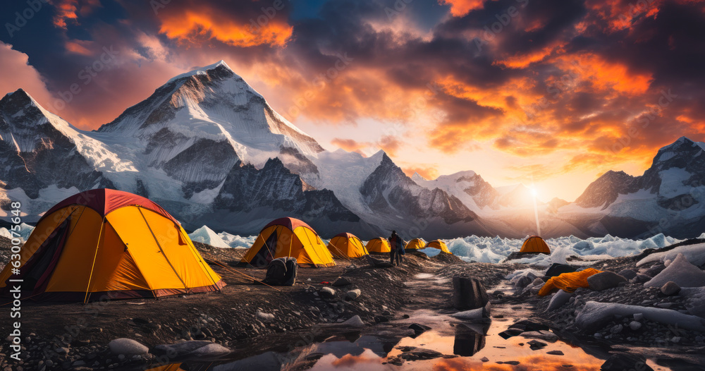 Into the Wilderness: Camping at Colorful Tents, Everest Basecamp