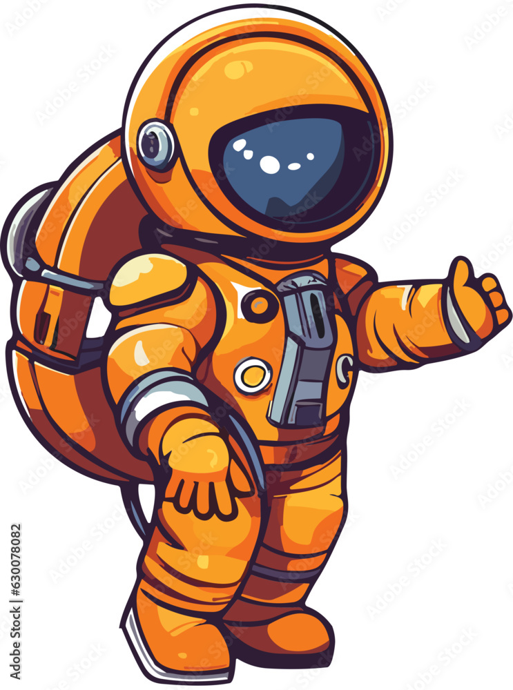 Obraz premium Astronaut space vector illustration cartoon