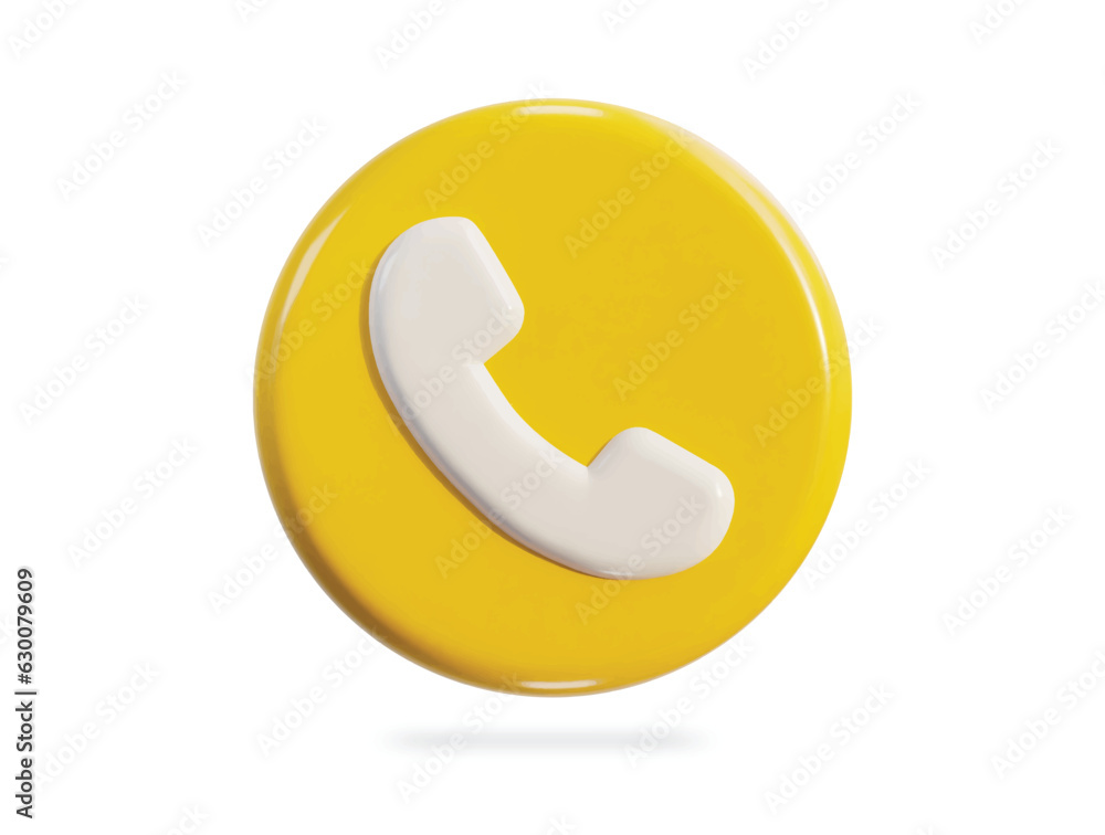 phone handset icon 3d rendering vector illustration phone handset icon 3d rendering vector illustration