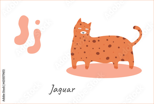 Jaguar for the English alphabet letter J