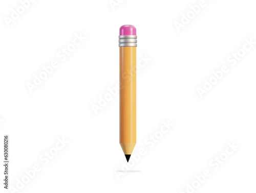 3d pencil icon vector illustration