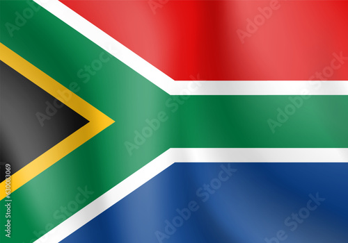 National flag of South Africa. Vector illustration.