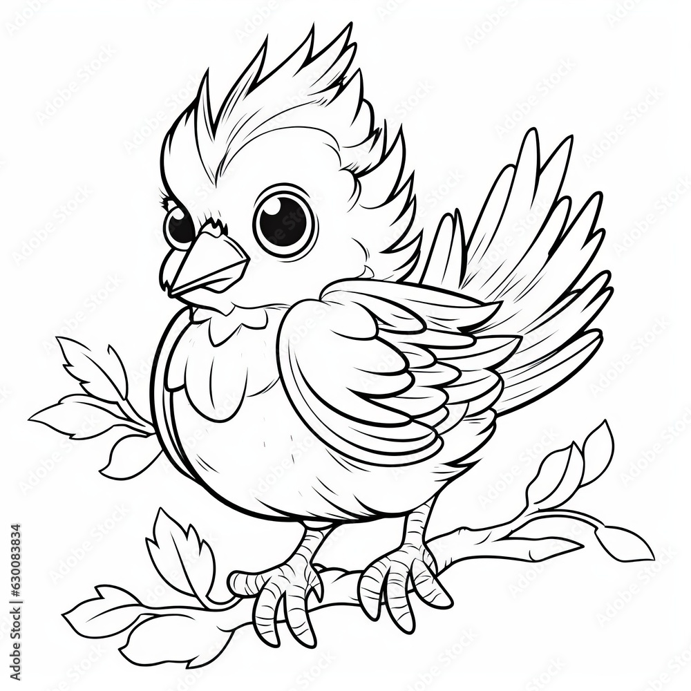 
coloring book for children with birds, coloring with felt-tip pens and pencils on the theme of ornithology.
The development of fine motor skills in children. Generative AI