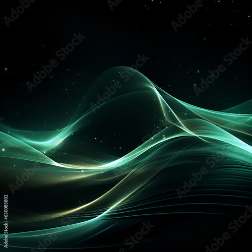 green fractal light abstraction