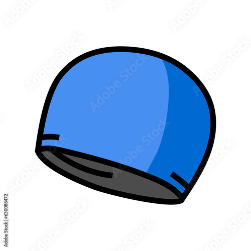 swim hat cap color icon vector. swim hat cap sign. isolated symbol illustration