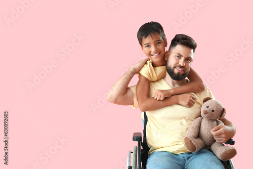 Little boy and his father i...