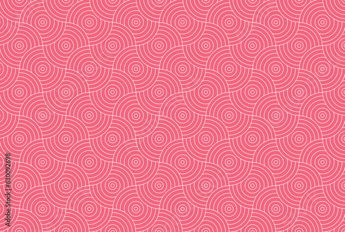 Circle abstract wave background stripe white and pink color and line. Geometric line