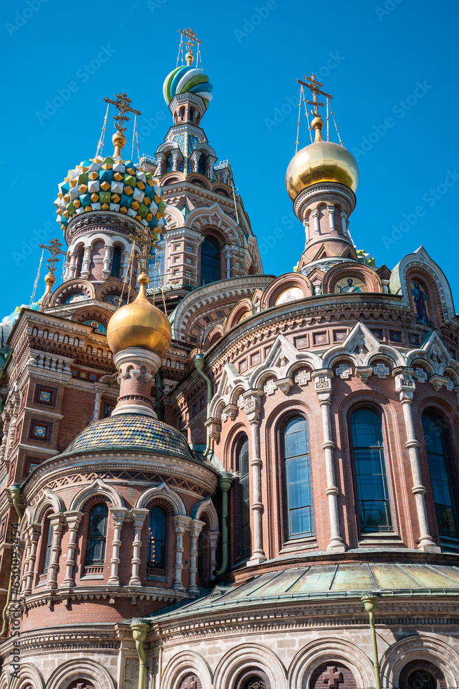 A fragment of the architectural heritage of the Church of the Savior on Blood in st. petersburg.