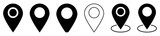 Set of map pin icons. Design can use for web and mobile app. Vector illustration