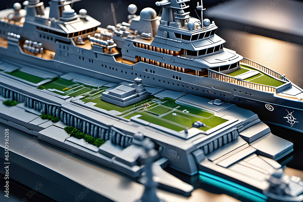 Warships, Seas, Military, Generative AI