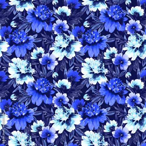 Seamless floral pattern. Fabric and packaging design.	