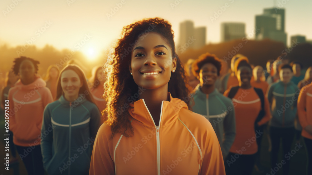 Young women of diverse cultures and origins come together in a charity race at dawn to promote respect for all races on International Women's Day. Young women of diverse cultures and origins come together in a charity race at dawn to promote respect for all races on International Women's Day.
