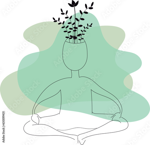 Mental Heath Silhouette Meditation