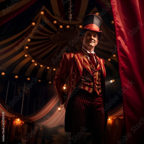 Step into the Extravaganza: Meet the Charming Circus Ringmaster