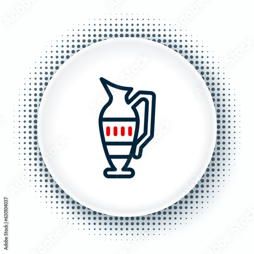 Line Ancient amphorae icon isolated on white background. Colorful outline concept. Vector